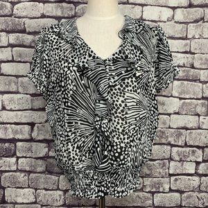 Allison Taylor V-Neck Blouse Size Medium